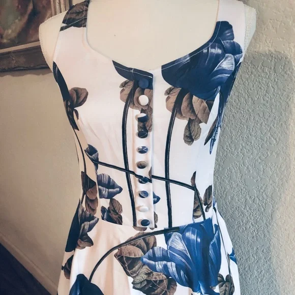 Belle Poque Floral Summer Wedding Vintage Retro Style dress - Picture 2 of 14